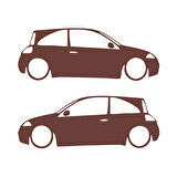 Basık Megane 2 HB Sticker 17x17 Cm Kahverengi