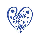 Yo and Me Sticker 17x17 Cm Mavi