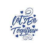 Lets be Together Sticker 17x17 Cm Mavi