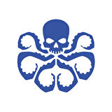 Ahtapot Sticker 17x17 Cm Mavi