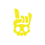 İsklet Rock Sticker 17x17 Cm Sarı