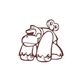 Goril Sticker 17x17 Cm Kahverengi