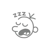 Zzz Uyuyan Surat Sticker 17x17 Cm Gri