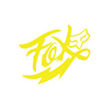 Fox Tilki Sticker 17x17 Cm Sarı