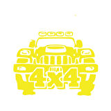 4x4 Off Road Jeep  Sticker 17x17 Cm Sarı