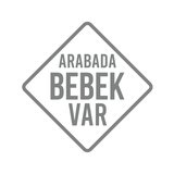 arabada Bebek Var Sticker 17x17 Cm Gri