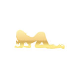 Striptiz Araba Sticker 17x17 Cm Gold