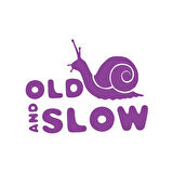 Old and Slow Salyangoz Araba Sticker 17x17 Cm Mor