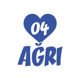Kalpli 04 Ağrı Araba Sticker 17x17 Cm Mavi