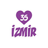 Kalpli 35 İzmir Araba Sticker 17x17 Cm Mor