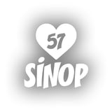 Kalpli 57 Sinop Araba Sticker 17x17 Cm Beyaz