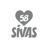 Kalpli 58 Sivas Araba Sticker 17x17 Cm Gri