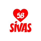 Kalpli 58 Sivas Araba Sticker 17x17 Cm Kırmızı