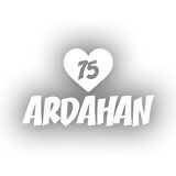 Kalpli 75 Ardahan Araba Sticker 17x17 Cm Beyaz