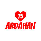 Kalpli 75 Ardahan Araba Sticker 17x17 Cm Kırmızı