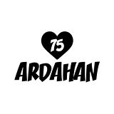 Kalpli 75 Ardahan Araba Sticker 17x17 Cm Siyah