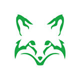 Tilki Kafası Araba Sticker 17x17 Cm Yeşil