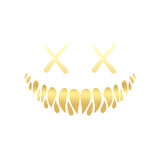 Şeytan Gülen Yüz Araba Sticker 17x17 Cm Gold