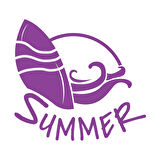 Summer Araba Sticker  17x17 Cm Mor