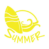 Summer Araba Sticker  17x17 Cm Sarı