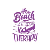 Beach Therapy Araba Sticker 17x17 Cm Mor