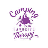 Camp Is My Favorite Therapy Araba Sticker 17x17 Cm Mor
