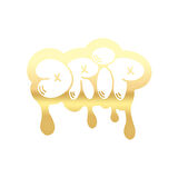 Graffiti Drip Araba Sticker 17x17 Cm Gold