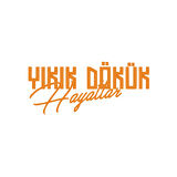Yıkık Dökük Hayatlar Araba Sticker 17x17 Cm Turuncu