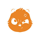 Kızgın Panda Araba Sticker 17x17 Cm Turuncu