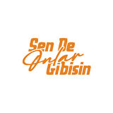 Sen de Onlar Gibisin Araba Sticker 17x17 Cm Turuncu