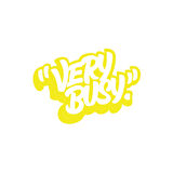 Very Busy Araba Sticker 17x17 Cm Sarı