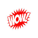 Wow Araba Sticker 17x17 Cm Kırmızı