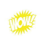 Wow Araba Sticker 17x17 Cm Sarı