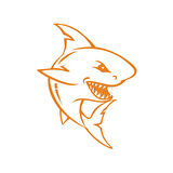 Köpek Balığı Araba Sticker 17x17 Cm Turuncu