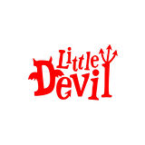 Little Devil Araba Sticker 17x17 Cm Kırmızı