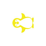 Sevimli Penguen Araba Sticker 17x17 Cm Sarı