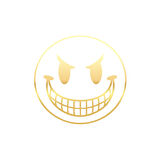 Gülen Surat Araba Sticker 17x17 Cm Gold