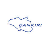 Çankırı Harita Araba Sticker 17x17 Cm Mavi