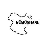 Gümüşhane Harita Araba Sticker 17x17 Cm Siyah