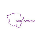 Kastamonu Harita Araba Sticker 17x17 Cm Mor