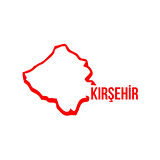 Kırşehir Harita Araba Sticker 17x17 Cm Kırmızı