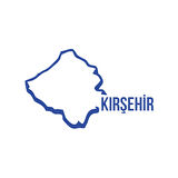 Kırşehir Harita Araba Sticker 17x17 Cm Mavi