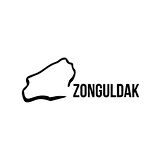 Zonguldak Harita Araba Sticker 17x17 Cm Siyah