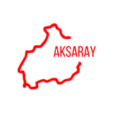 Aksaray Harita Araba Sticker 17x17 Cm Kırmızı