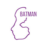 Batman Harita Araba Sticker 17x17 Cm Mor