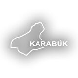 Karabük Harita Araba Sticker 17x17 Cm Beyaz
