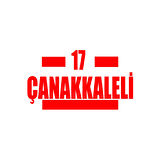17 Çanakkaleli Araba Sticker 17x17 Cm Kırmızı