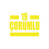 19 Çorumlu Araba Sticker 17x17 Cm Sarı