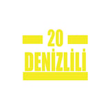 20 Denizlili Araba Sticker 17x17 Cm Sarı
