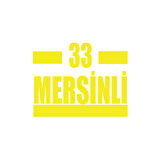 33 Mersinli Araba Sticker 17x17 Cm Sarı